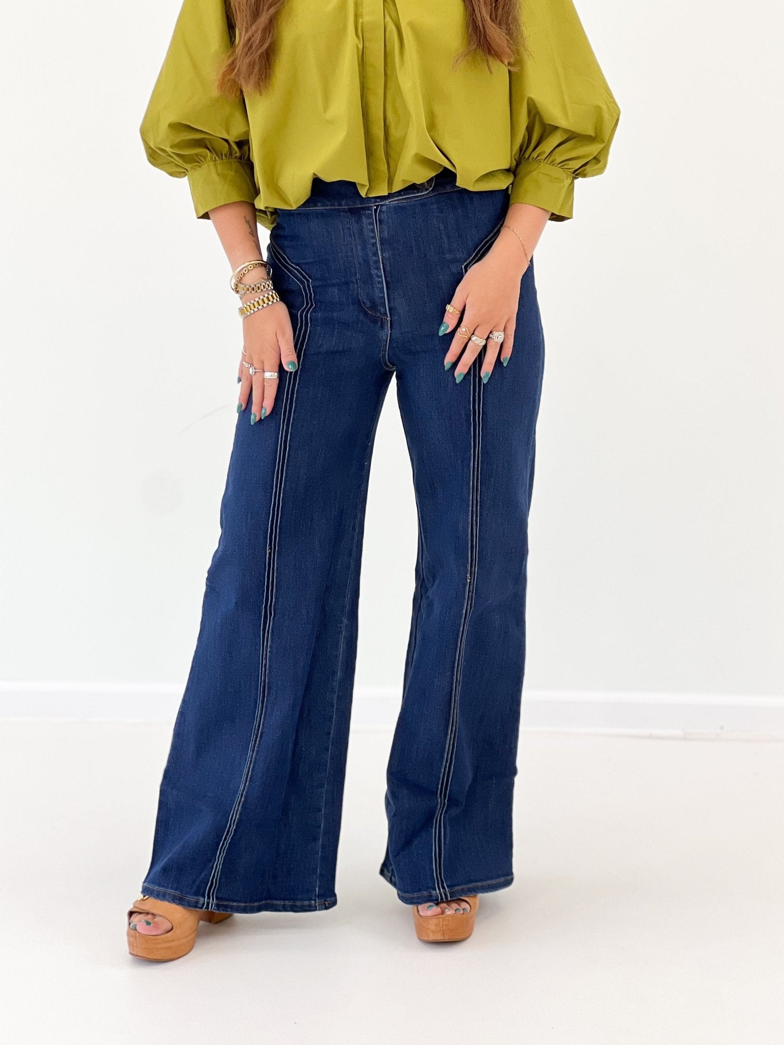 Fate High Waisted Wide Leg Jean - Lavish Boutique03-DENIM