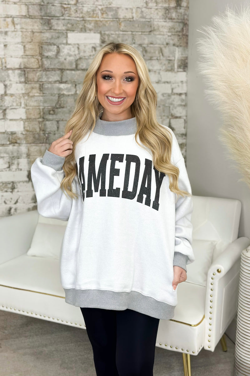Football Reversible Mock Neck Sweatshirt