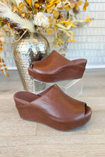 Chocolat Blu Wynn Dark Brown Leather Wedge