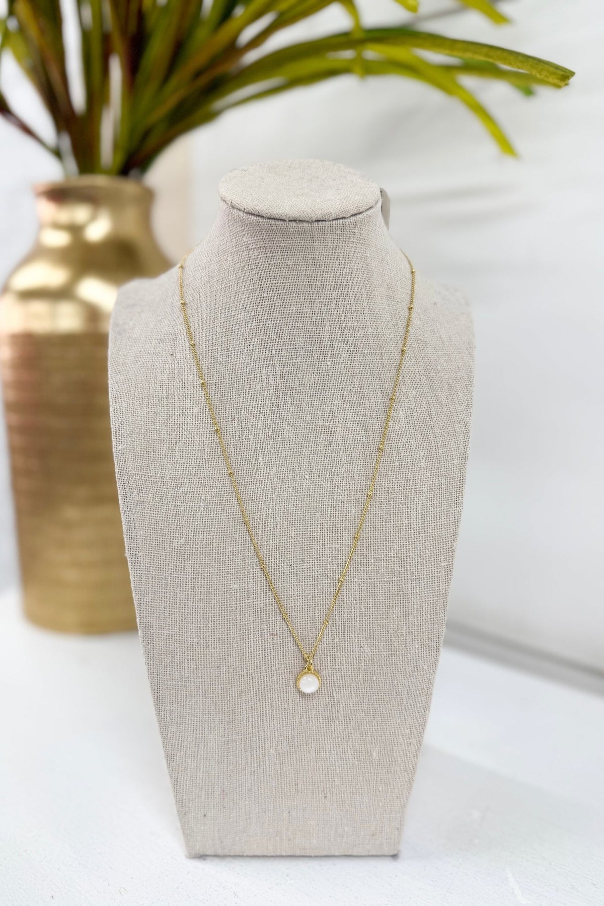 Opal pendant necklace on a fine chain