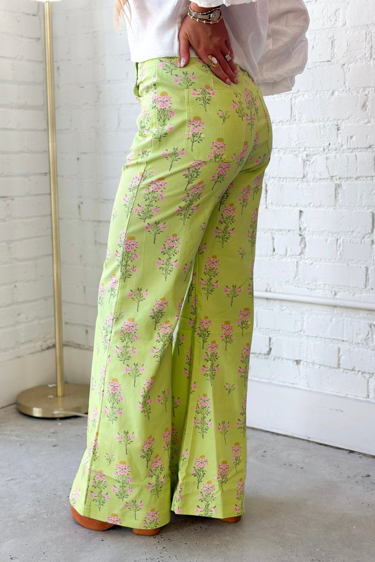 Floral Print Flare Pants - Lavish Boutique02-BOTTOMS