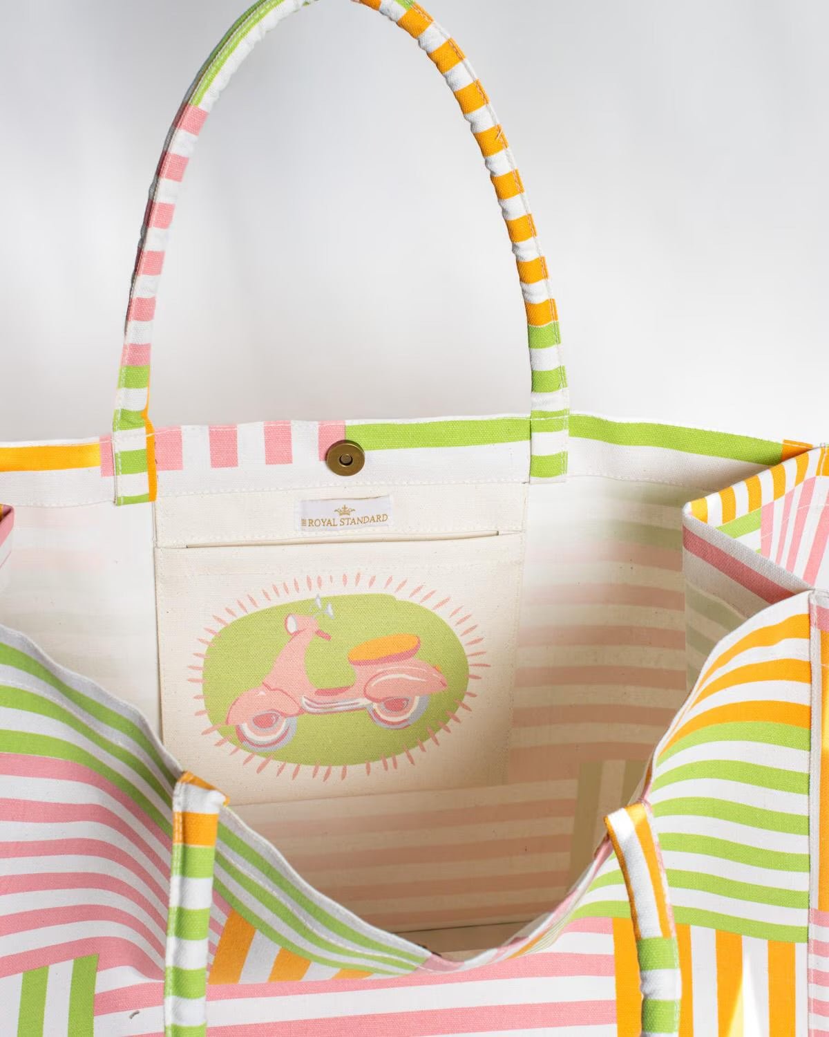 Freeport Stripe Tote Multi - Lavish Boutique Accessories