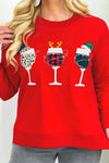 Red Holiday Party Long Sleeve Sweatshirt