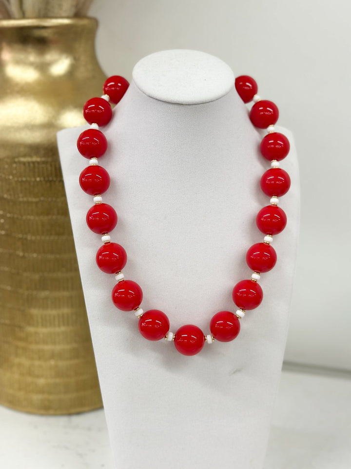Gameday Color Ball Necklace - Lavish Boutique09-JEWELRY
