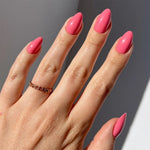 Short Almond-Flamingo Pink