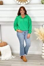 Green Scuba Half Zip Pullover