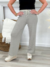 Cream Stripe Knit Loose Pant