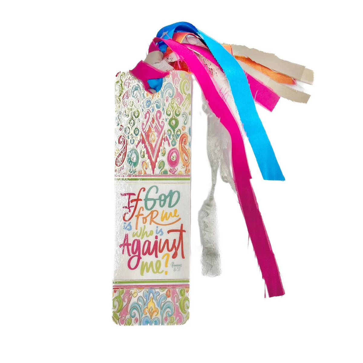 God Is For Us Bible bookmark with a hanging tassel