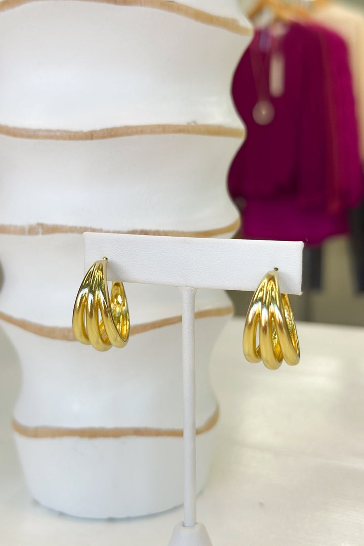 Gold Triple Hoops - Lavish Boutique Accessories