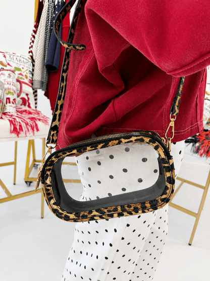 Golden Stella Rectangle Clear Cross Body - Lavish Boutique08-ACCESSORIES