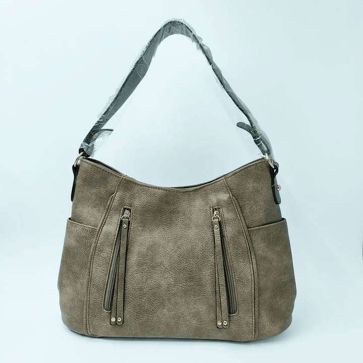 Grey Vintage Leather Tote Bag - Lavish Boutique Accessories