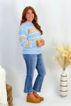 Blue Mix Multi Knit Cozy Sweater