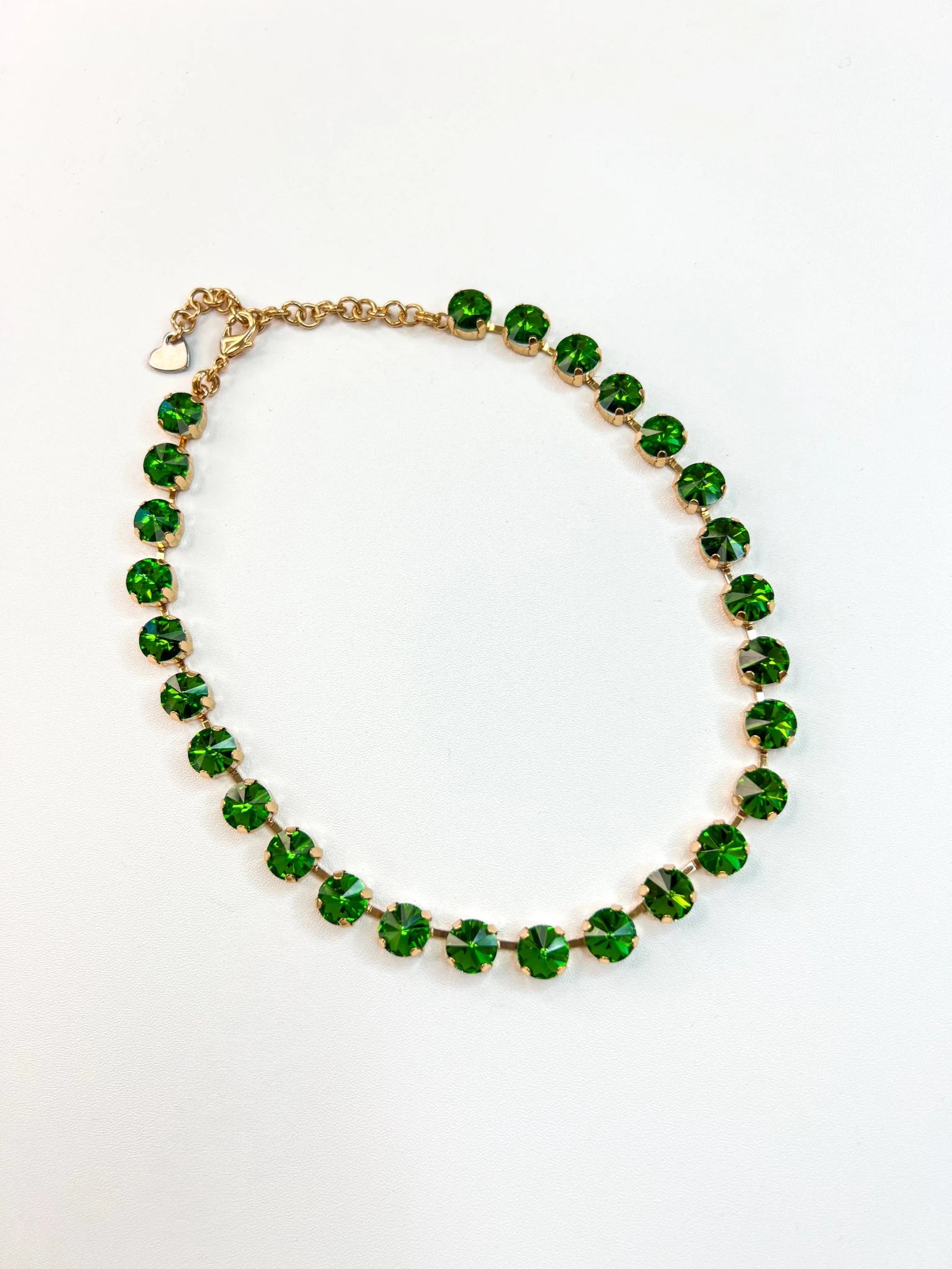 Single-strand faceted gemstone necklace