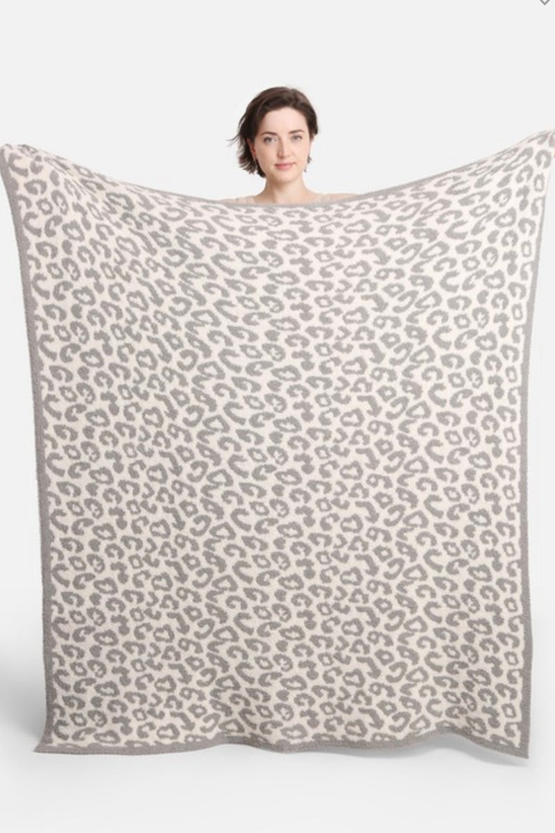 Leopard Print Soft Throw 50x60