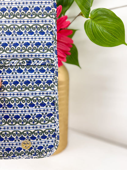 Navy floral foulard hot tools cover