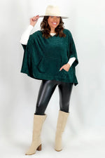 Hunter Green Oversized Hoodie Top