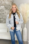 Black/White Collared Button Jacket