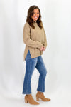 Mocha Mock Neck Sweater