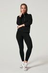 Spanx Very Black Air Essentials Half Zip