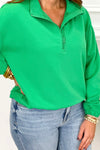 Green Scuba Half Zip Pullover