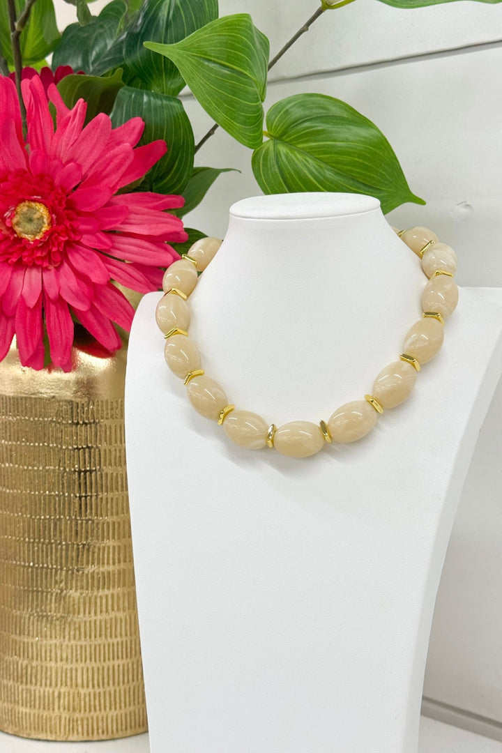 Cream jelly bead necklace