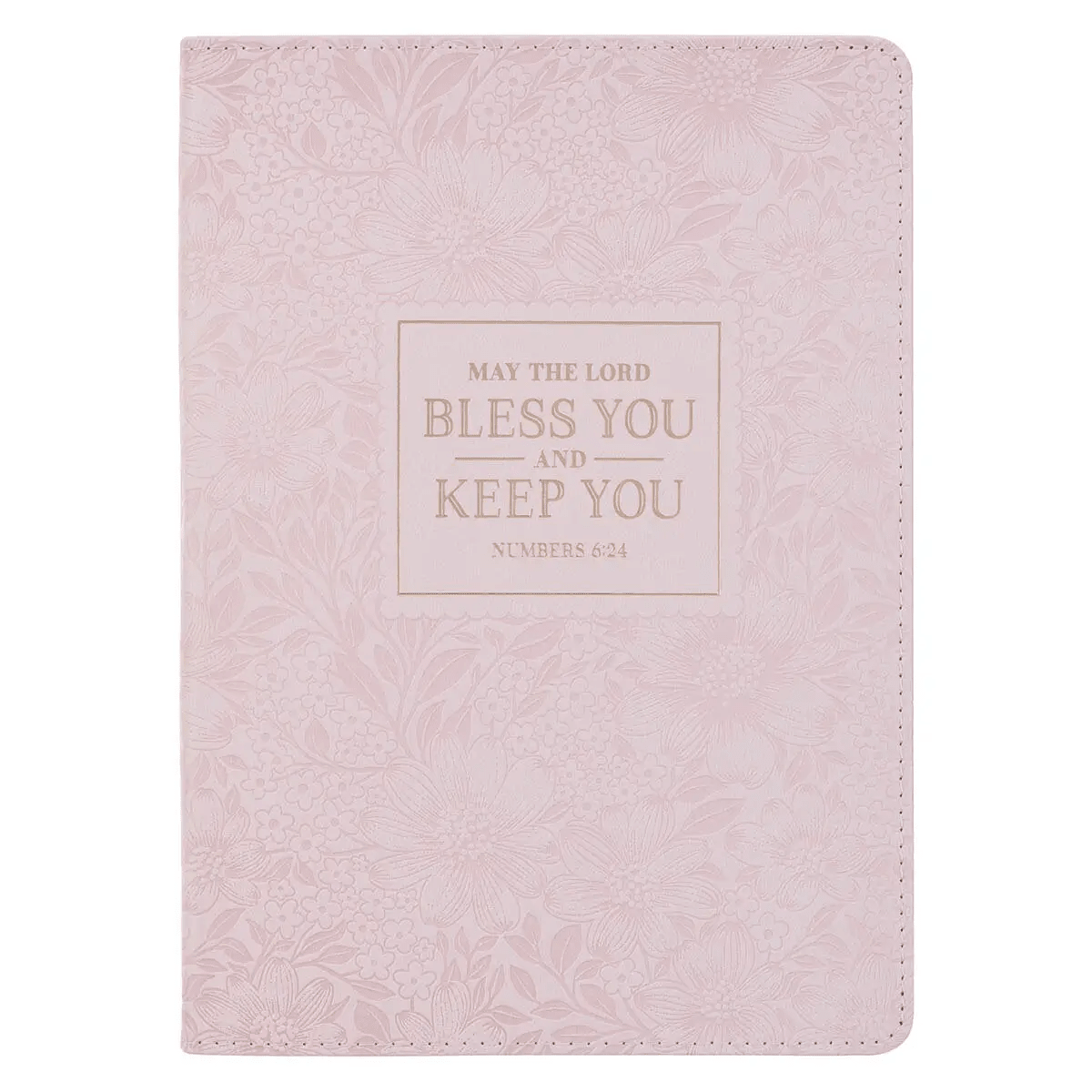 Pink journal lettered The Lord Bless You and Keep You