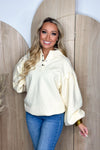 Cream Fleece Pullover