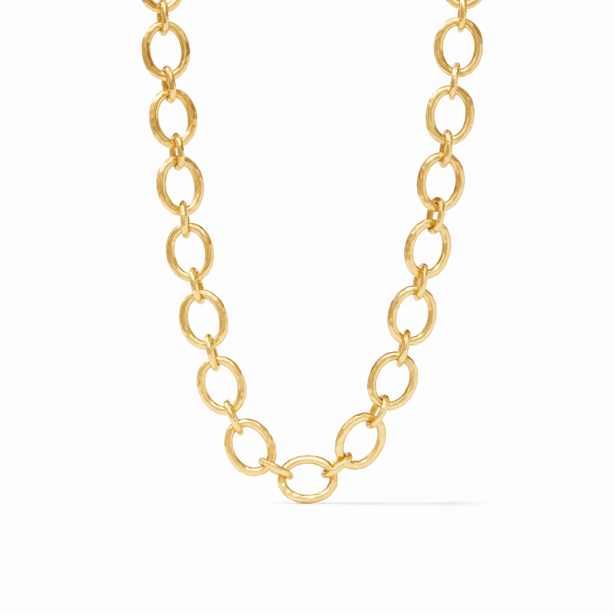 Gold demi link necklace set with pearls