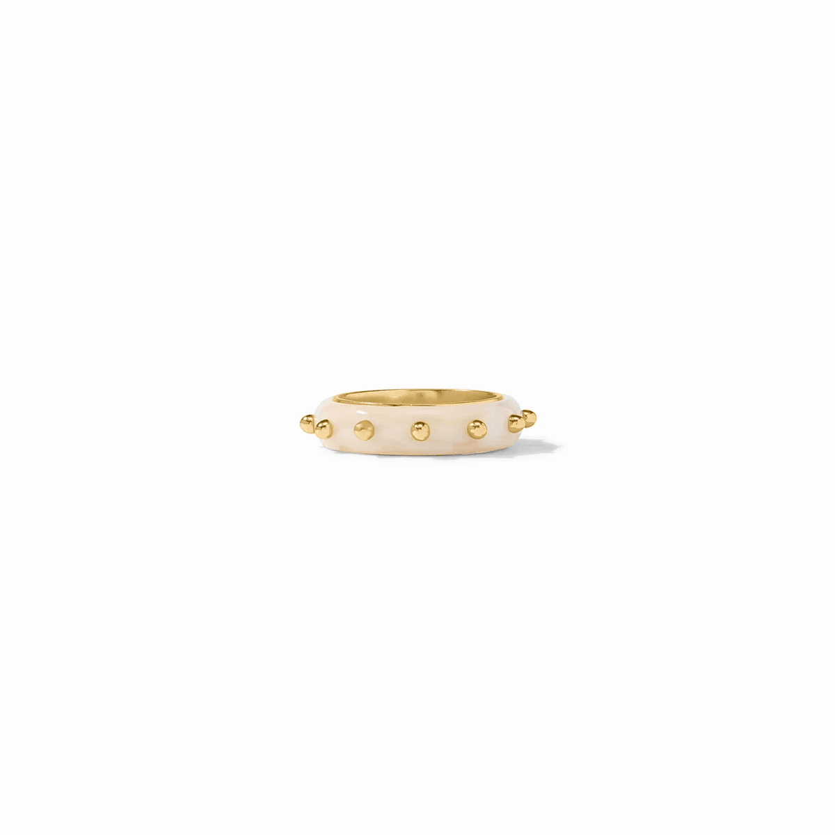 Alabaster set ring on a slim gold band