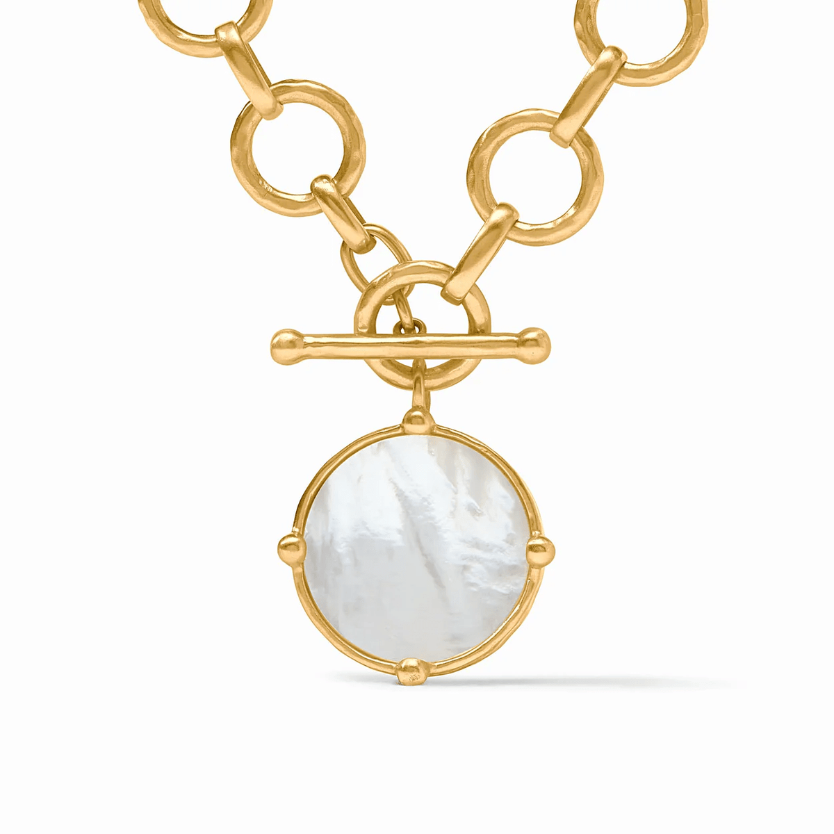 Gold statement necklace with a honeybee motif and clear crystals
