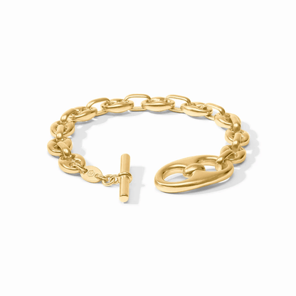Ivory enamel bangle with a hinged gold band