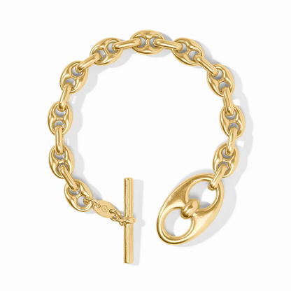 Gold bangle inlaid with ivory enamel