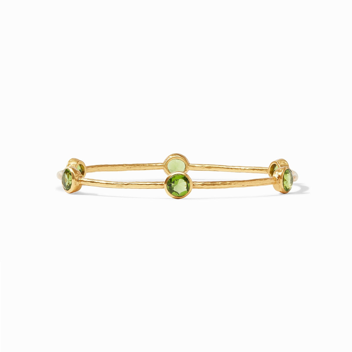 Milano luxe bangle in gold with an iridescent stone