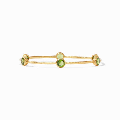 Milano luxe bangle in gold with an iridescent stone