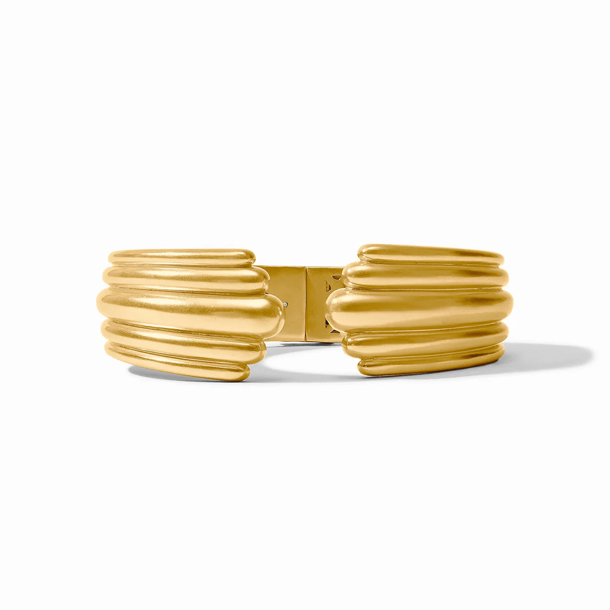 Wide gold statement cuff bracelet