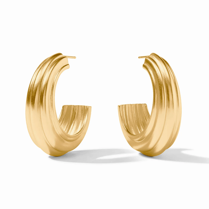 Large gold statement hoop earrings