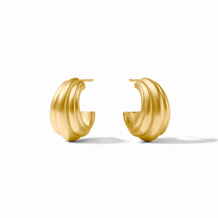Small gold statement hoop earrings