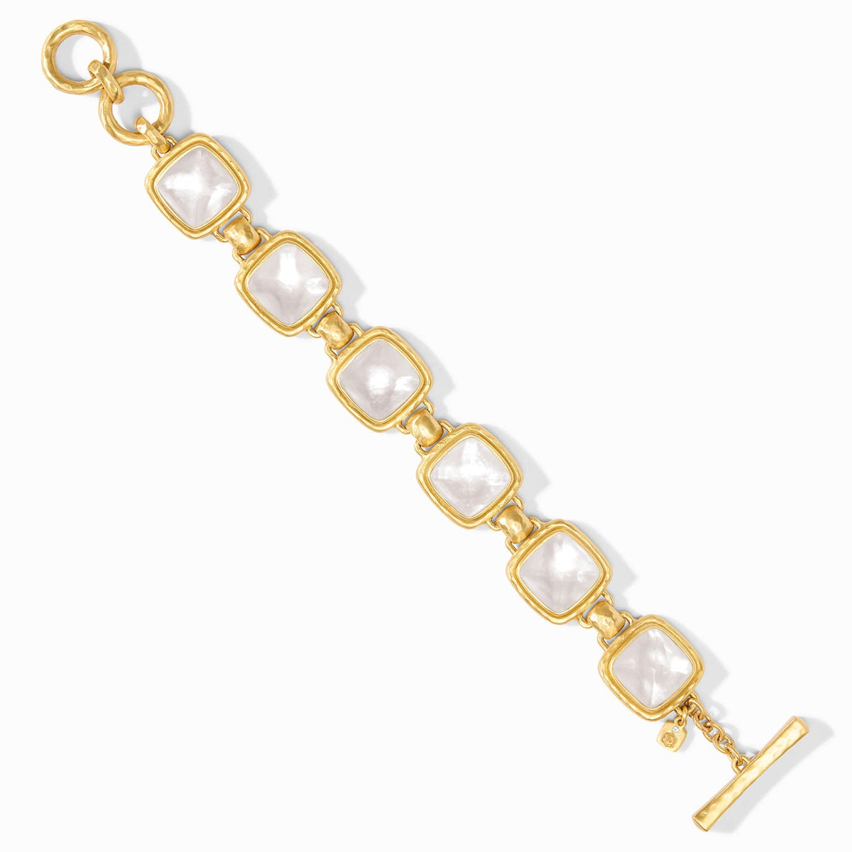 Sahara stone bracelet with a clear crystal focal stone