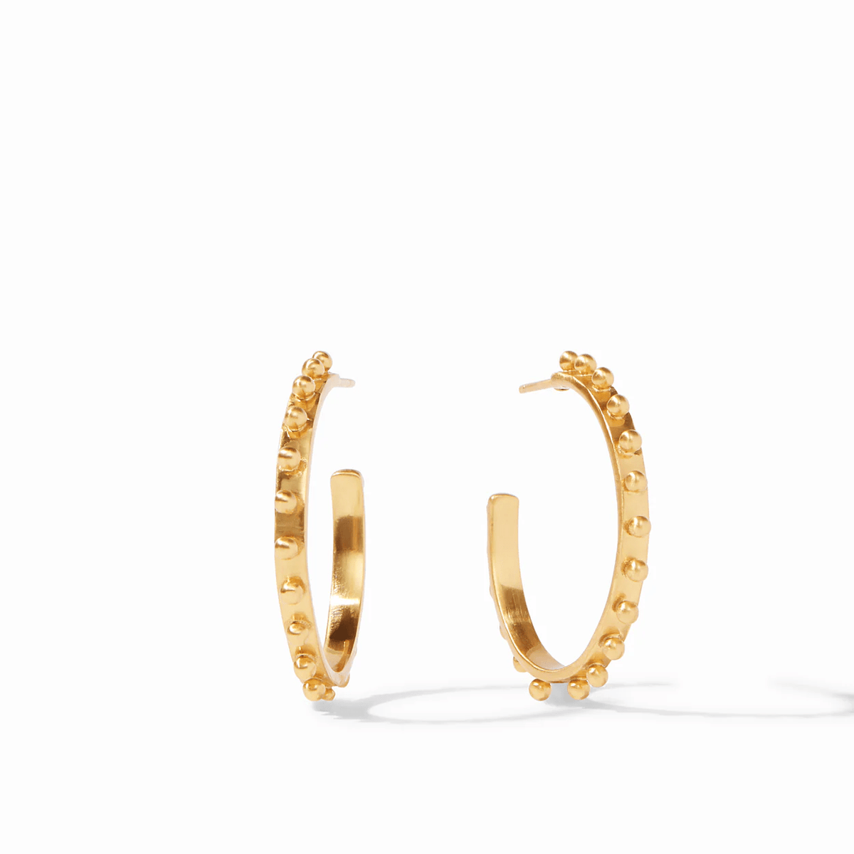 Medium gold hoop earrings