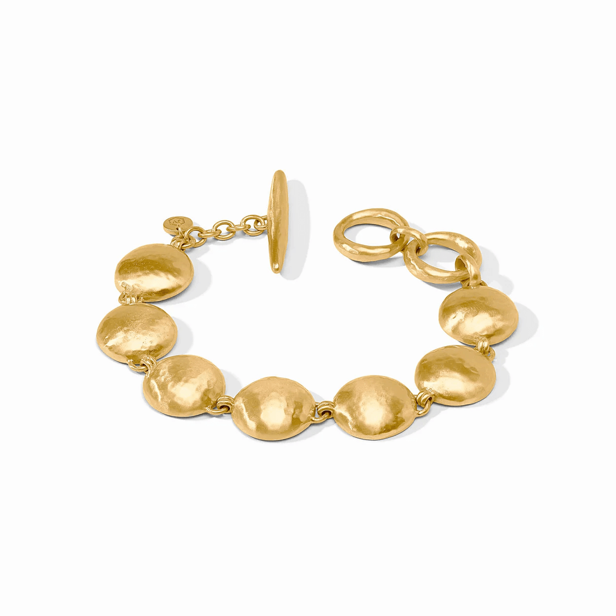 Gold bracelet with a textured band