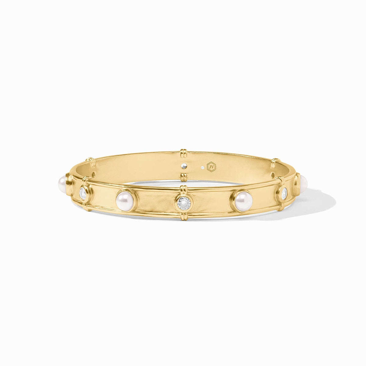 Gold Tribeca bangle set with pearls