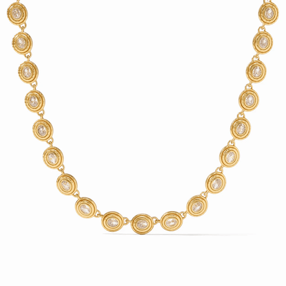 Cubic zirconia tennis necklace in a fine setting