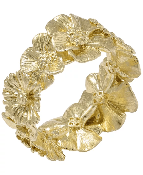 Gold flower ring