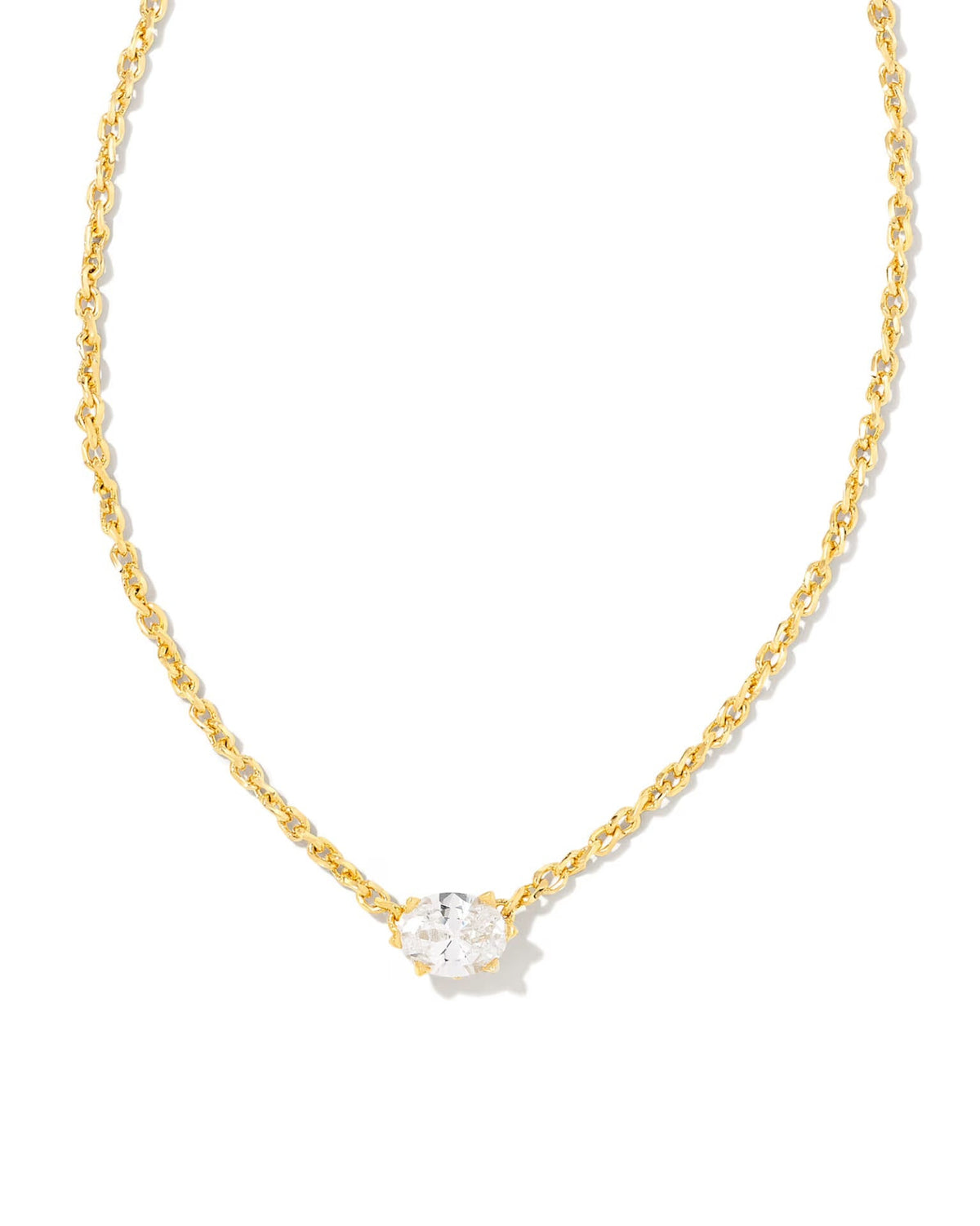 Gold jewelry gift set with white cubic zirconia stones