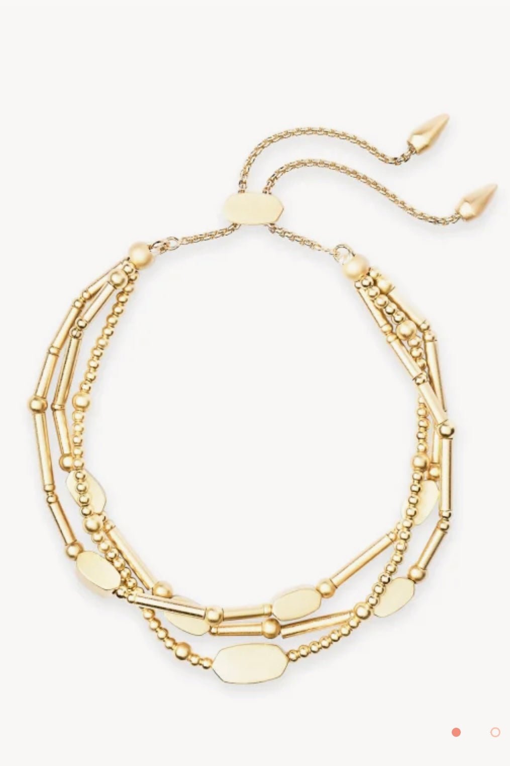Gold beaded chain bracelet