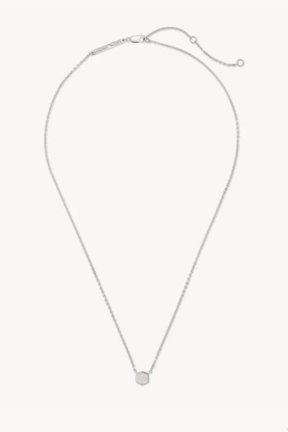 Rainbow moonstone pendant on a silver chain