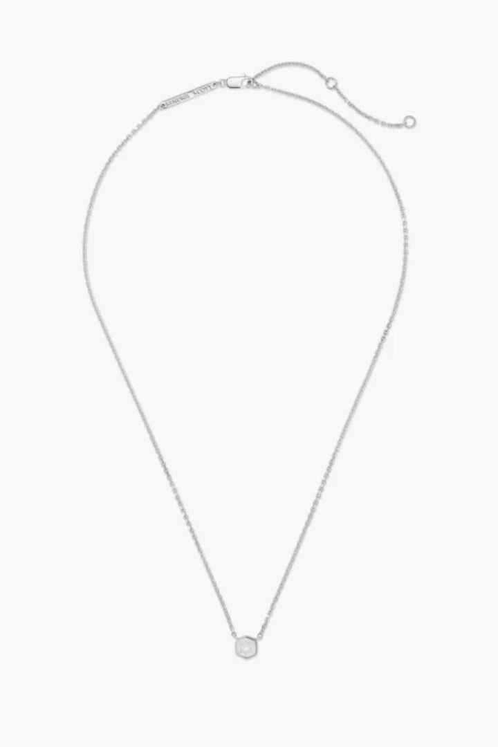 Rock crystal pendant on a silver chain