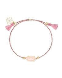 Gold beaded corded bracelet