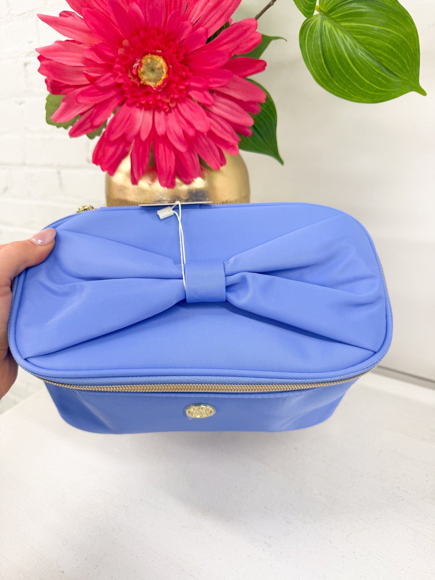 Cornflower print Kiss and Makeup makeup bag