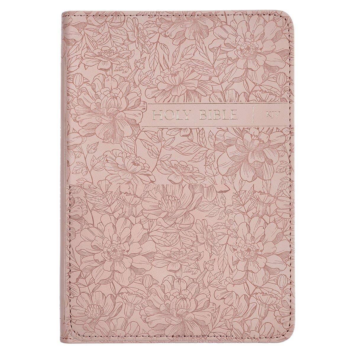 Pink faux leather compact KJV Bible